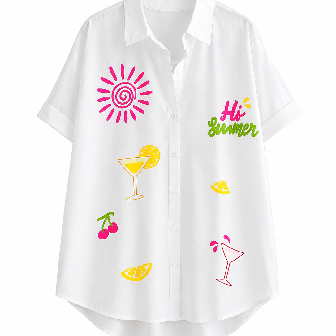 Camisa Oversized "Hi Summer"