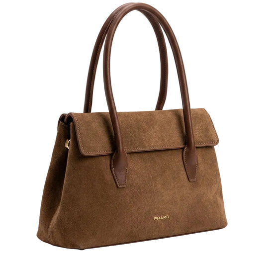 Bolsa de Ombro Phard em Camurça